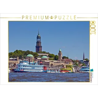 Calvendo HAMBURG Landungsbrücken und Michel Puzzle
