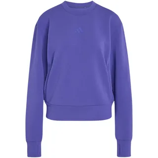adidas Damen D4T Workout Warm Up Crew Neck Sweatshirt, Pure Purple, M