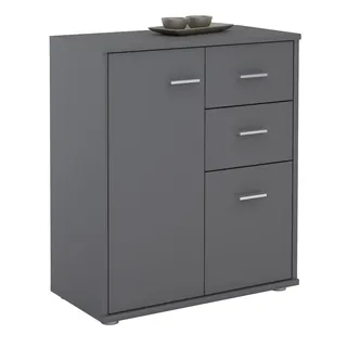 CARO-Möbel Kommode Locarno grau , Grau , Holzwerkstoff , Mode , 60x70x30 cm , Babymöbel & Kindermöbel, Kinderzimmer & Jugendzimmer, Kinderbetten, Hochbetten
