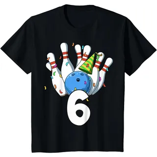 Bowling Geburtstag 6 Bowling Thema 6. Geburtstag Outfit 6. T-Shirt