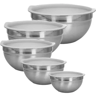 Intirilife 5-tlg. Schüssel Set Silber