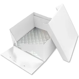 PME Legend PME BCS876 12" Square Cake Decorating Sugarcraft Baking Box & Support Card Board, 30 x 30 x 15.2 cm, Weiß