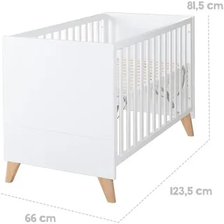 roba 2-In-1, Weiß, Honigeiche, Holz, Rechteckig, eckig, 60x120 cm,