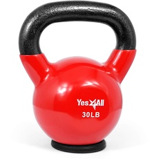 Yes4All Unisex-Erwachsene K23E Kettlebell, G. Rot-13.6kg, 30Lb