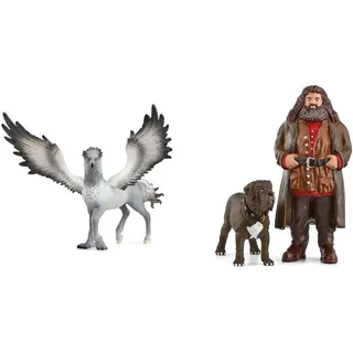 SCHLEICH 13988 Seidenschnabel, ab 6 Jahren, Wizarding World - Spielfigur, 16 x 30 x 11,5 cm & 42638 Hagrid & Fang, ab 6 Jahren, Wizarding World - Spielfigur, 8 x 11,5 x 13 cm