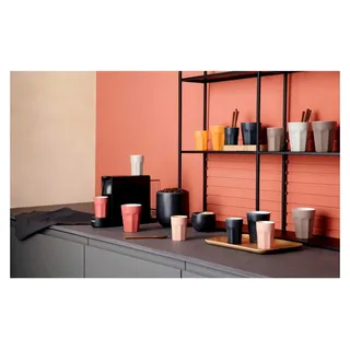Espressobecher aus Steingut in Weiß 0,1l, Maße: 5,5cm x 5,5cm x 8cm