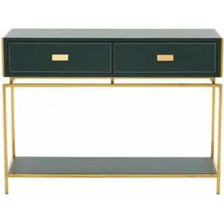 Konsolen Tisch Grün Wohnzimmer Möbel Holz Edelstahl Möbel Luxus Sideboard