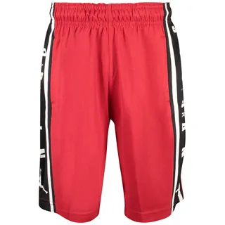 Sportliche Herren Shorts Rot mit Kordelzug & Kontrastelementen - Rot