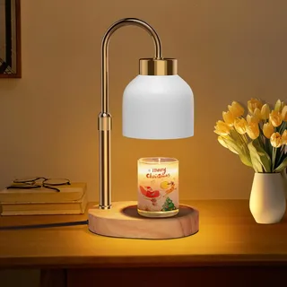 seenlast Kerzenwärmer Lampe, Duftkerze Duftlampe Wachswärmer mit Timer, Dimmbare LED Elektrischer Kerzenwärmer Lampe, Höhenverstellbar Kerzenwärmer für Schlafzimmer, Dekoration, Yoga