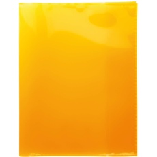 HERMA 19629 Heftumschläge Quart Transparent Orange, 10 Stück, Hefthüllen aus strapazierfähiger, abwischbarer & extra dicker Polypropylen-Folie, durchsichtige Heftschoner Set für Schulhefte, farbig