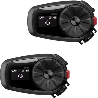 Sena 5S Motorrad Bluetooth Kommunikationssystem, Doppelpack, Black