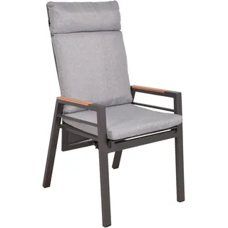 Garden Pleasure MATERA Gartenstuhl 56,5 x 65 x 110 cm grau 1 St.