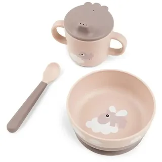 Done By Deer Geschirr Erste Mahlzeit Glückliche Wolken - Pink - One Size