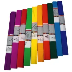 Bild Krepppapier standard farbsortiert 31 g/qm 10 Rollen