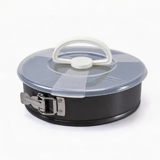 BOFITENG Springform 28 cm Rund mit Deckel Backform Antihaftbeschichtet Kuchenform Auslaufsicher Kuchenform Rund mit Transporthaube für Torten & Kuchentransport Kuchenbox Kuchenbehälter