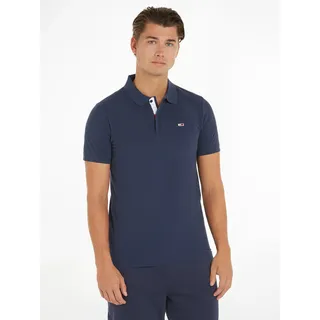 Tommy Hilfiger Tommy Jeans Slim Placket Kurzarm-poloshirt – Twilight navy), - M
