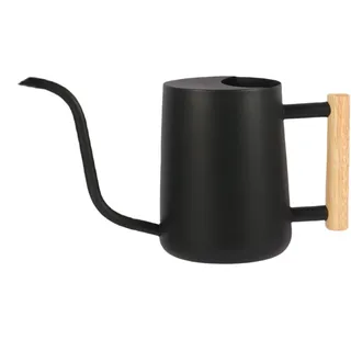 IMEEA 1L Gießkanne Zimmerpflanzen Gießkanne Klein Indoor Gießkanne Edelstahl Moderner Deko Giesskanne mit Langem Auslauf für Pflanze Blumen Bonsai Outdoor Garten (Schwarz