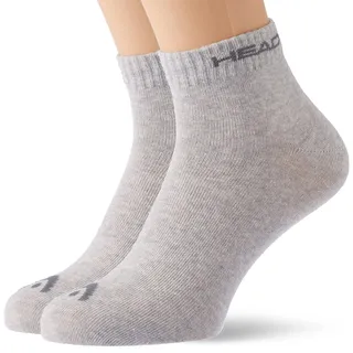 Head Unisex Quarter Socken, Schwarz/Grau, 39/42 (9er Pack)