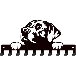 SUPERDANT Labrador Hund Metall Schlüsselhaken Mit 10 Haken Hund Schlüsselhalter Garderobenhaken Dekor Schlüsselhalter Wand Dekorative Aufbewahrungshaken Für Hundeleine Eingangsbereich Flur Versteck