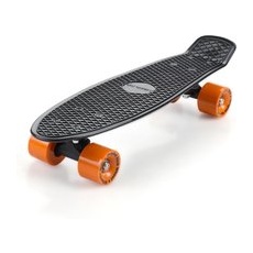 Retro Skateboard Schwarz/Orange