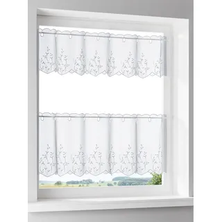 Heine home Querbehang Stangendurchzug 1 Stk. tlg. weiß