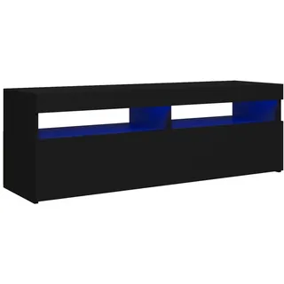 vidaXL TV-Schrank mit LED-Leuchten Schwarz 120x35x40 cm