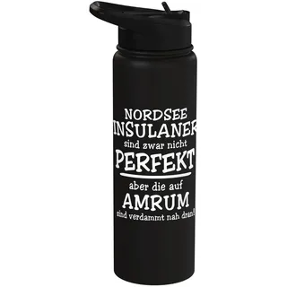 Amrum Nordseeküste Urlaub Inselurlaub Souvenir Amrum Stainless Steel Insulated Water Bottle