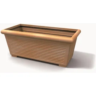 Kloris Millerighe Blumentopf, rechteckig, 80 cm, Kunstharz, antikes Polyethylen, klassisches Design, für den Außenbereich, 52 l, 80 x 39 cm, Höhe 32 cm, hergestellt in Italien