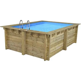 Holzpool rechteckig "Caimans" - 4,10 x 3,00 x 1,24 m