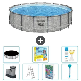 Bestway Steel Pro MAX Rund - 549x122 cm - 6-teilig S532 - Grau