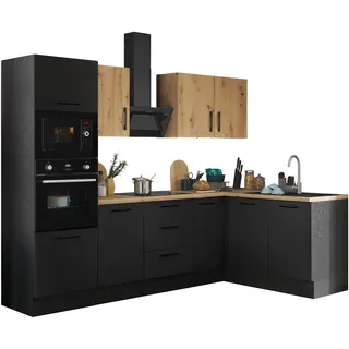 BASIC by Balculina Winkelküche L-Form 270 x 175 cm schwarz
