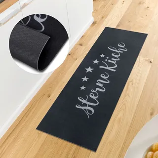 HANSE HOME Fünf Sterne Küche Küchenläufer 50 x 150 cm Schwarz/Grau