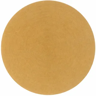 HAMID Nansa Indoor-/Outdoor-Teppich, recyceltes PET – Waschbar und wasserabweisend – Umweltfreundlich und nachhaltig – Ideal für Terrasse, Garten oder Wohnzimmer (200 x 200 cm, Ocker)