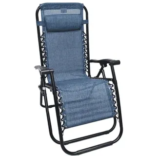 Liegestühle Klappbar Stuhl Sessel Camping Meer Garten Metall Blau 644ds