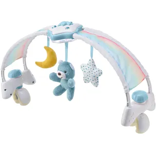 Chicco Regenbogen-Spielbogen für Kinderbett, 2in1 Evolutionskompatibel Next2Me, Babywanne mit Regenbogen und Nachtlicht Kinder mit entspannender Musik und weichen Anhängern - Baby Spiele, ab 0 Monate