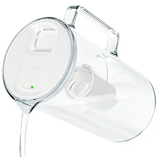 Wessper wasserfilter Kanne Glas mit LED-Anzeige 3L, filter Classic - Weiß