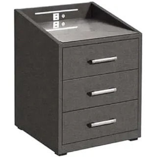 ed exciting design Stella Trading Moon mit LED-Beleuchtung und USB-Anschluss & USB-C-Anschluss schwarz