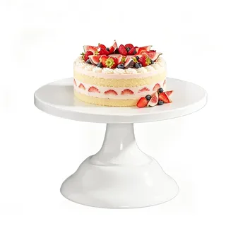 Jenngaoo Elegant Tortenplatte mit Fuß Vintage Kuchenständer | Runder Kuchenständer im Europäischen Stil mit Fuß für Hochzeiten Partys Jubiläen