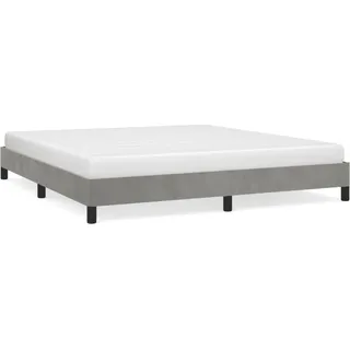 vidaXL Bettgestell ohne Matratze Hellgrau 180x200 cm Samt - Grau