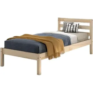 FURNLUX Kids Einzelbett Pino Beige 90x200cm / Hauptfarbe: Beige / Abmessungen: 98 x 211 x 85 cm - Beige