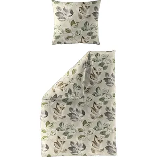 BIERBAUM 4136 Blätter Beige 135 x 200 cm + 80 x 80 cm