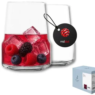 Zwiesel Glas Trinkgläser Gr. L Level (2 Stk) | Rotwein Tumbler, Weingläser ohne Stiel für Iced Matcha und Shakes, spülmaschinenfeste Tritan®-Kristallgläser, made in Germany