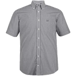 JP 1880 Herren große Größen Übergrößen Menswear L-8XL Hemd, Business, Halbarm, Vichy-Karo, bis 8XL, Comfort Fit, Easycare schwarz 6XL 722860130-6XL