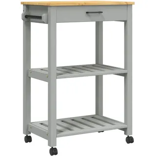 vidaXL Küchenwagen MONZA 60x40x88,5 cm Massivholz Kiefer - Grau