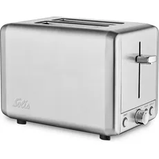 Solis Steel Toaster (Typ 8002) Toaster mit 2 Schlitzen, Toaster, Silber