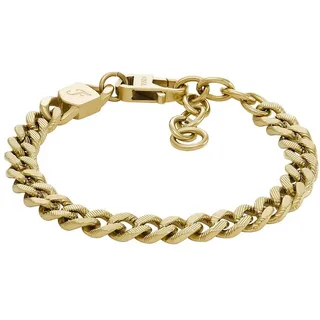 Fossil Armband Harlow Linear Texture Chain Edelstahl goldfarben,