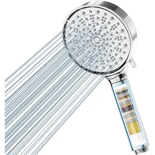 Cobbe Duschkopf mit Filter, Hochdruck Duschbrause mit 6 Strahlarten, Duschkopf mit 20-Schicht-Filtration, Handbrause mit Filter für hartes Wasser, Chlor
