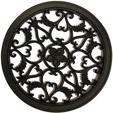 Nuvo Iron Dekorativer Einsatz für Zäune, Tore, Haus, Garten, rund, 38,1 cm Durchmesser, Schwarz