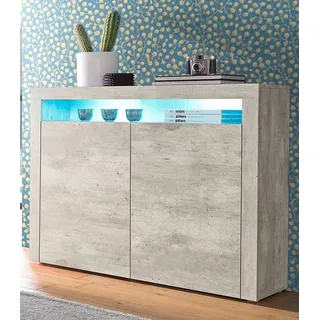 borchardt Möbel Highboard 107 x 89 x 35 cm grau