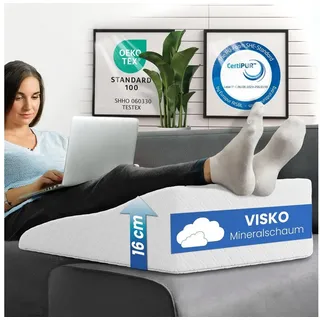 eloneo Bein-Lagerungskissen »Visko«, flach, 68x40x16cm, weiß